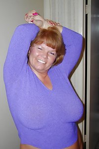 enormous boob mature clad